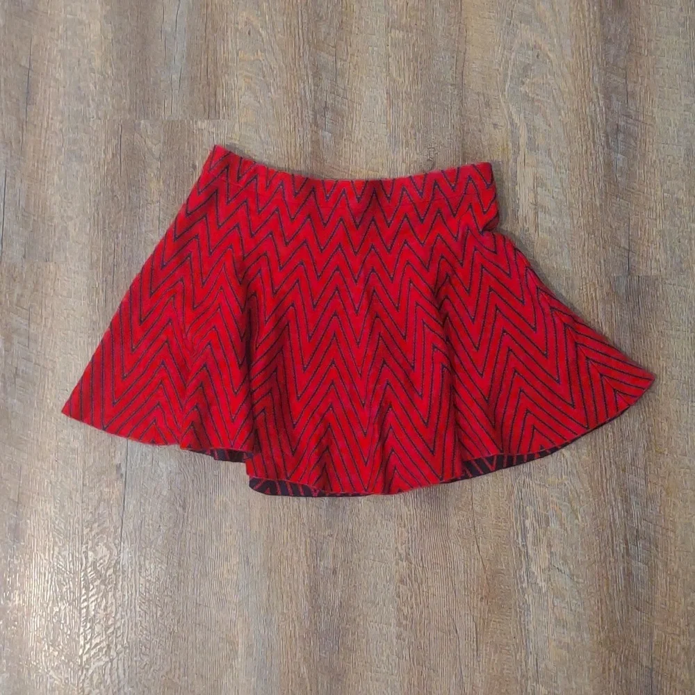 Candies women's medium red‎ black knit mini skirt